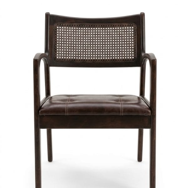 Classic Sandalye Masif Ahşap Hazeranlı Kollu